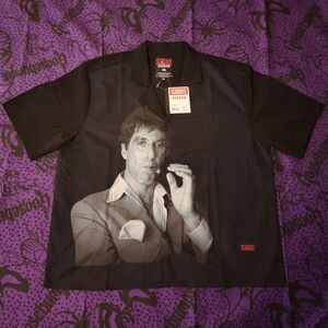 Scarface Black Short Sleeve Button Shirt